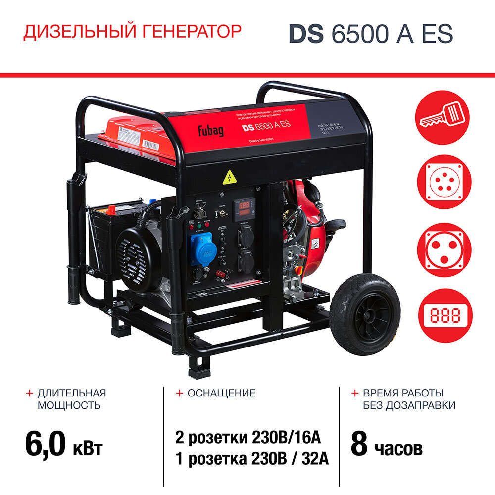 Электростанция дизельная Fubag DS 6500 A ES (646233)