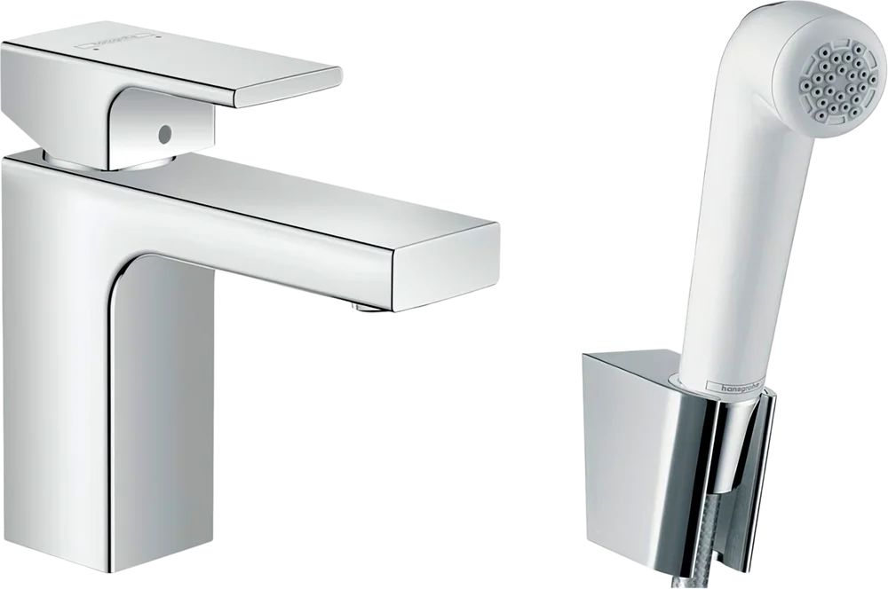 Смеситель для раковины Hansgrohe Vernis Shape 71216000 (с гигиеническим душем)