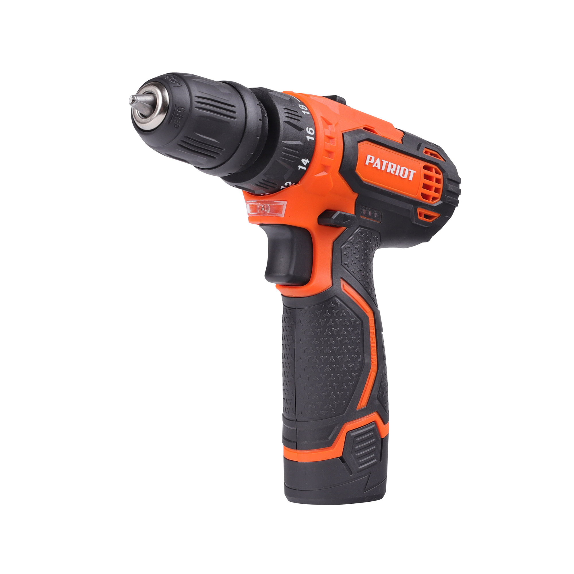 Дрель-шуруповерт аккумуляторная PATRIOT THE ONE BR 115Li, две батареи Li-Ion, 12V, кейс, 180201115