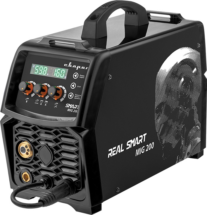 Сварочный аппарат инверторного типа Сварог REAL SMART MIG 200 BLACK (N2A5) TIG, MIG/MAG, MMA