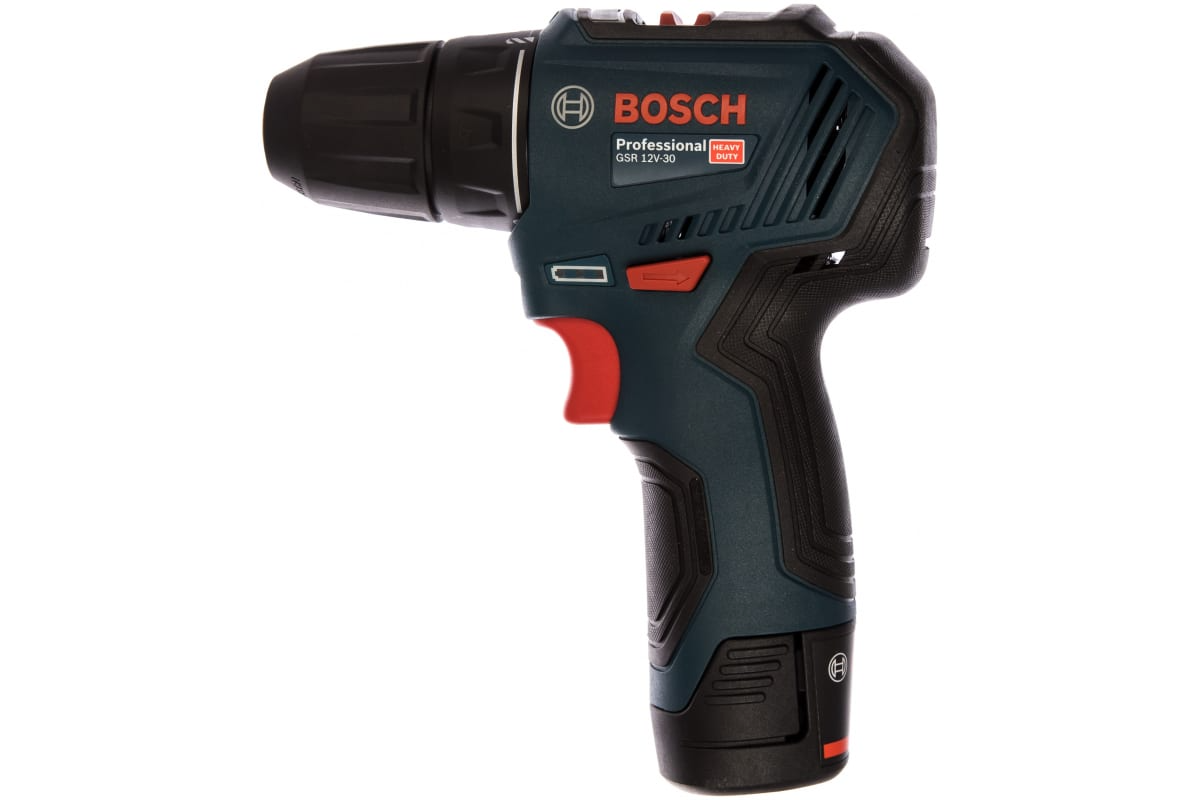 Дрель-шуруповерт аккумуляторная BOSCH GSR 12V-30 Li-Ion 2.0 А-ч 12 В х2 кейс 30 Н·м 0.601.9G9.020