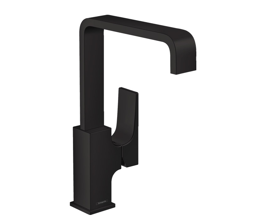 Смеситель для раковины Hansgrohe Metropol 32511670 (с донным клапаном), черный матовый