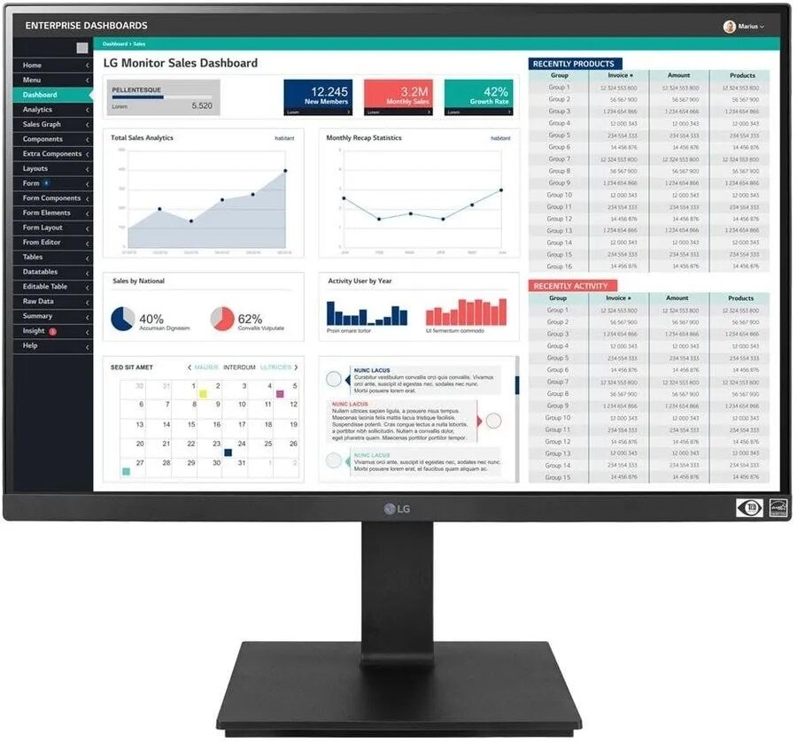 Монитор LG 24BQ55WY-B, IPS, черный