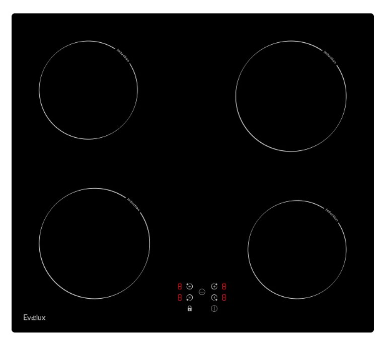 Варочная панель индукционная EVELUX HEI 640 B, черный